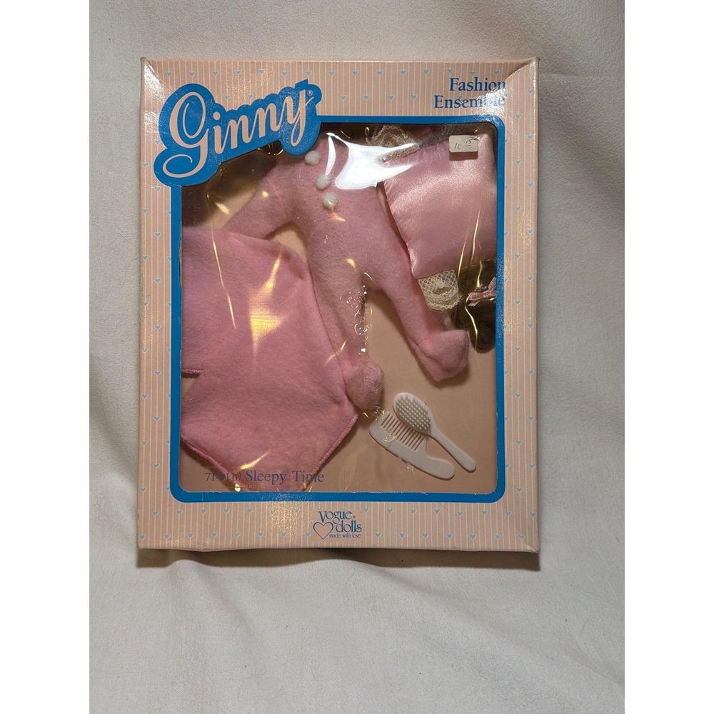 VTG Vogue Ginny Doll Sleepy Time Pink Pajamas Outfit Set 71-9110 Dakin Sealed